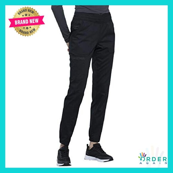 Jogger Scrub Pants Ultra Soft Stretch Medical Uniform Petite Fit Five Pocket - Picture 6 of 8